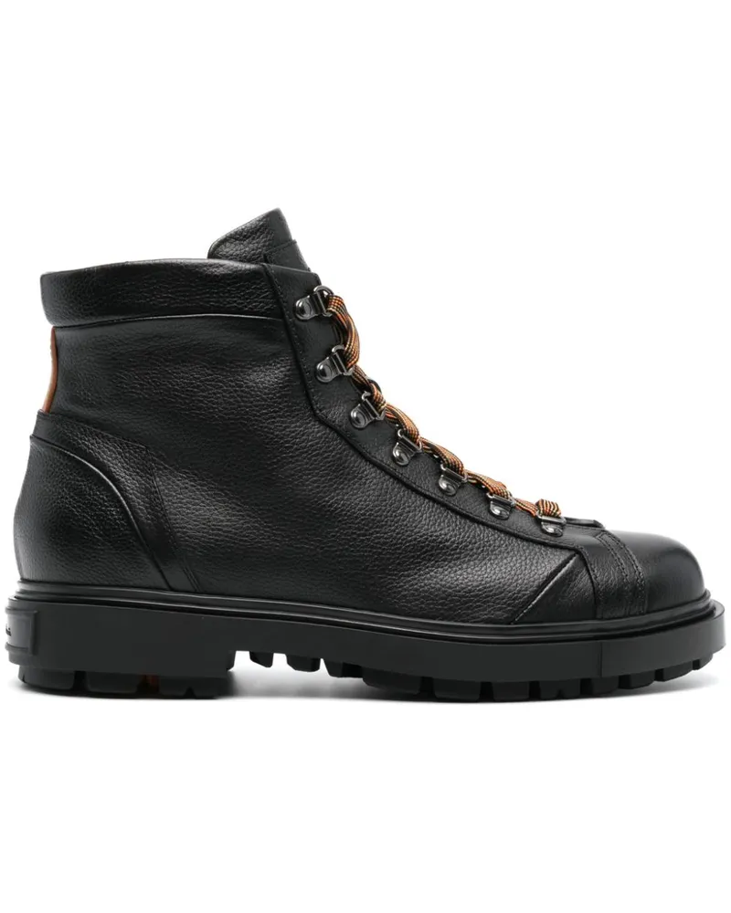 Santoni Farah Schnürstiefel - Schwarz Schwarz