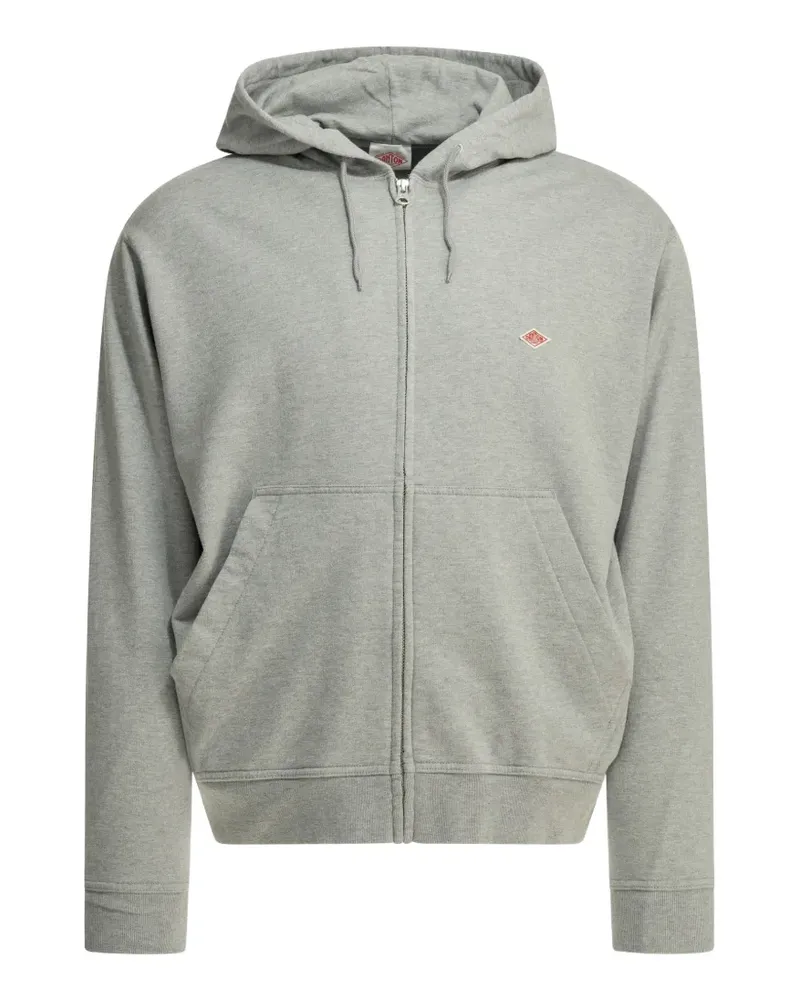 Danton Kapuzenjacke mit Logo-Patch - Grau Grau