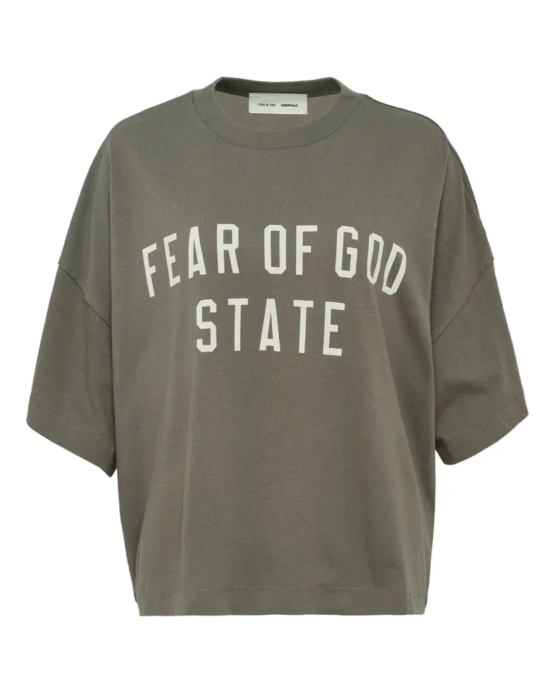 Fear of God logo-stamp T-shirt - Grün Grün