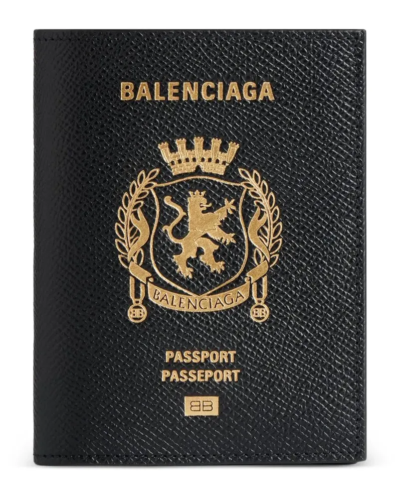 Balenciaga Passport leather wallet - Schwarz Schwarz