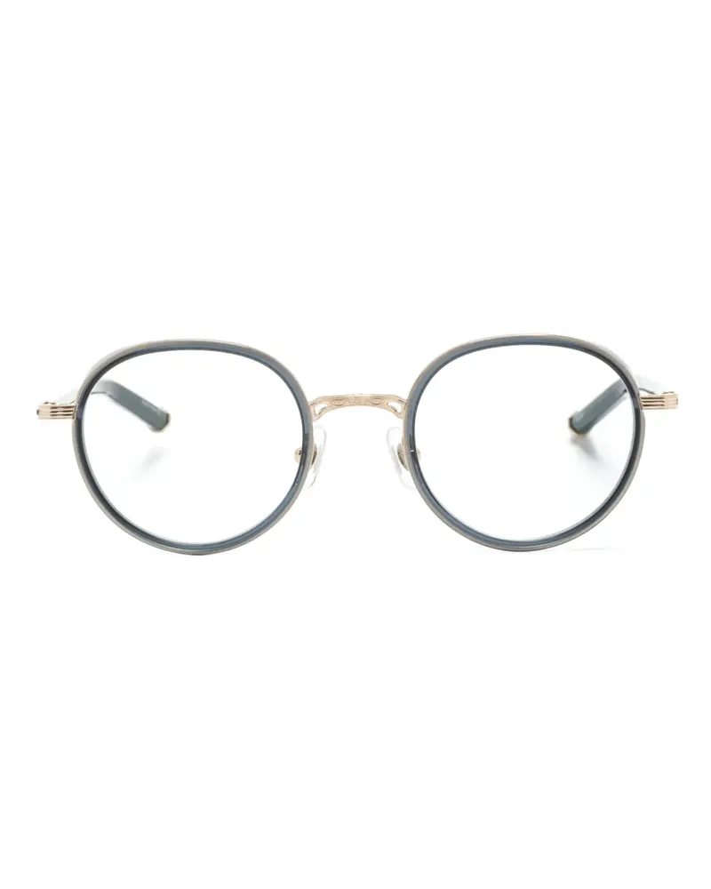 MATSUDA M3134 Brille mit rundem Gestell - Blau Blau