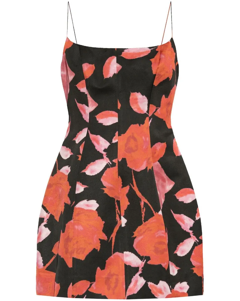 Blumarine Satin-Minikleid mit Print - Rot Rot