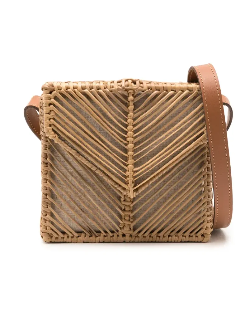 Lenny Niemeyer Schultertasche aus Bast - Braun Braun