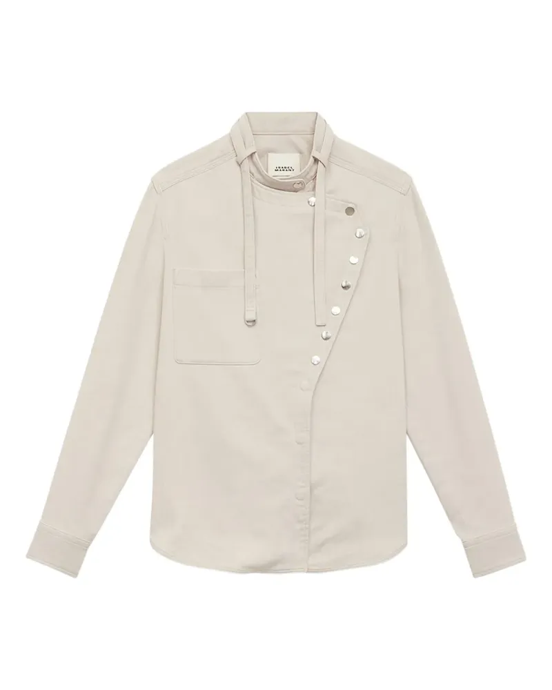 Isabel Marant Asymmetrisches Tess Hemd mit Knopfdetail - Nude Nude
