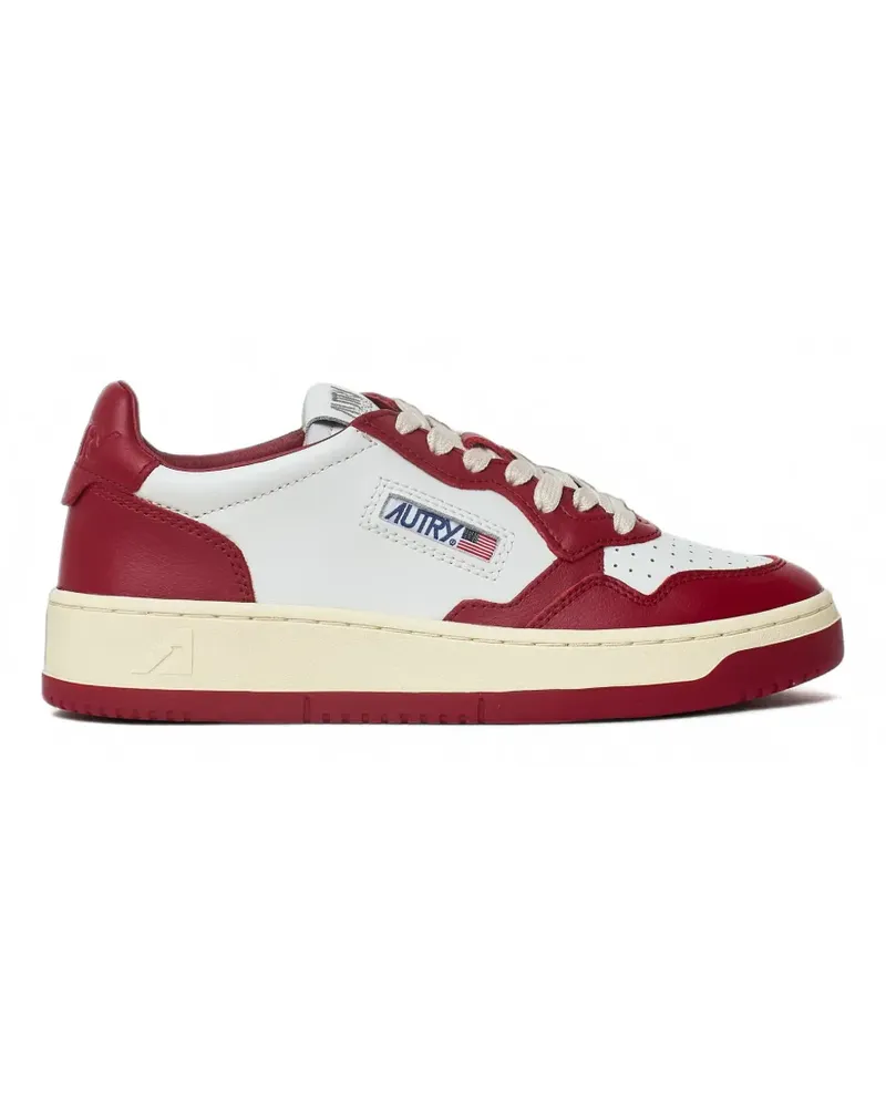 AUTRY Medalist Low colour-block leather sneakers - Rot Rot