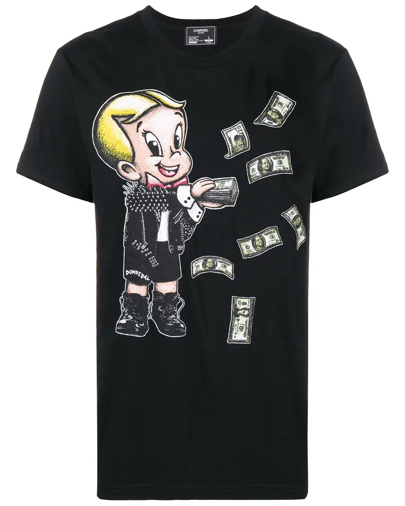 DOMREBEL Baller' T-Shirt - Schwarz Schwarz