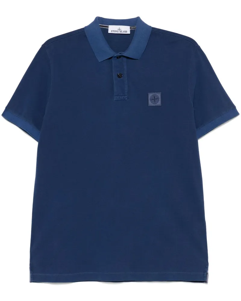 Stone Island Poloshirt aus Piqué - Blau Blau