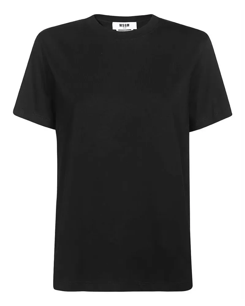 MSGM T-Shirt mit Logo-Print - Schwarz Schwarz