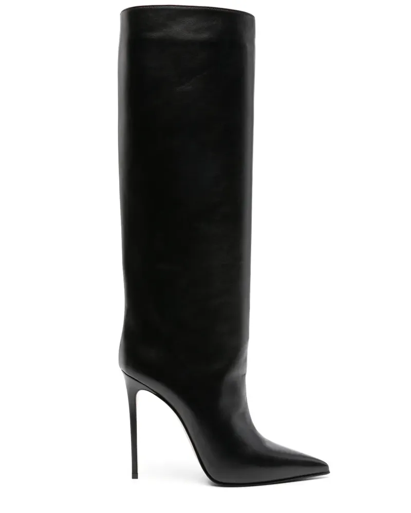 Le Silla Eva Stiefel aus Lackleder 120mm - Schwarz Schwarz