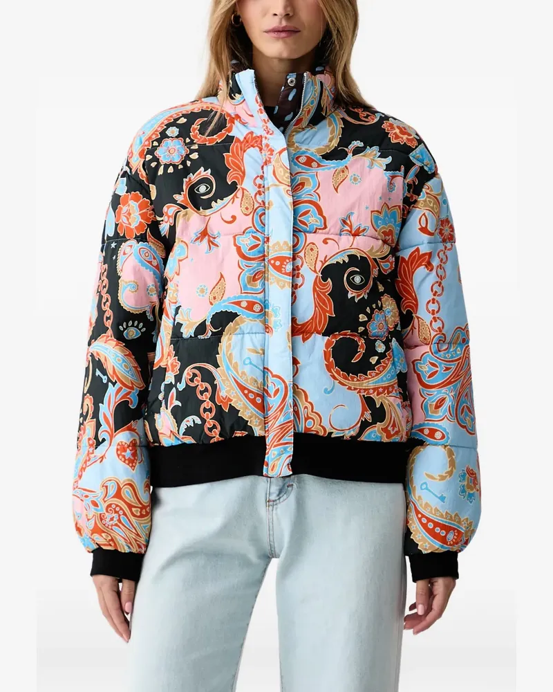 Never Fully Dressed reversible paisley-print puffer jacket - Rosa Rosa