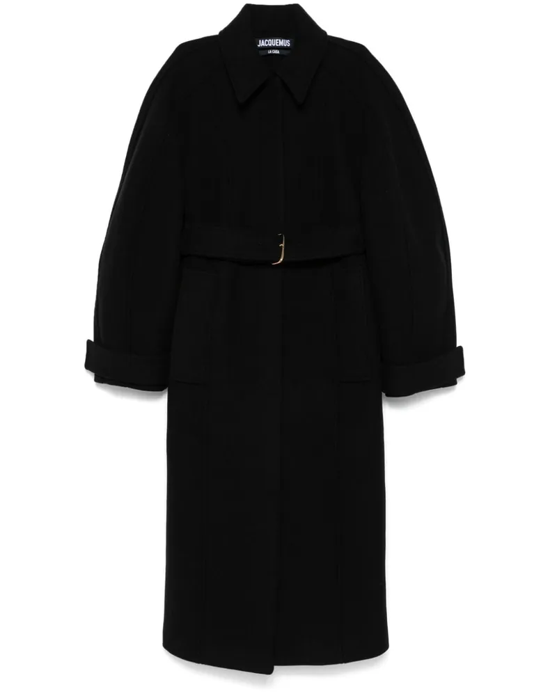 Jacquemus Le Manteau Bari Mantel - Schwarz Schwarz