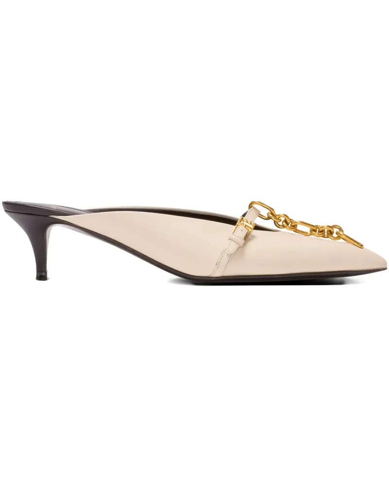 Balmain Sync Mules - Nude Nude