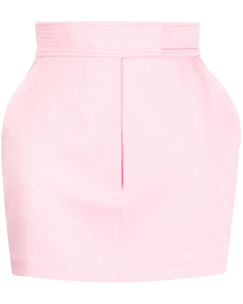 Alex Perry High-Waist-Rock in Satinoptik - Rosa Rosa