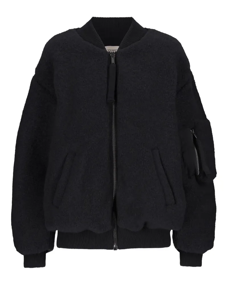 Laneus Bomberjacke aus Bouclé - Schwarz Schwarz
