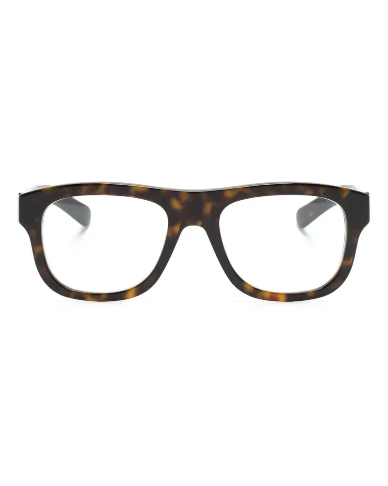 Gucci Brille mit eckigem Gestell - Braun Braun