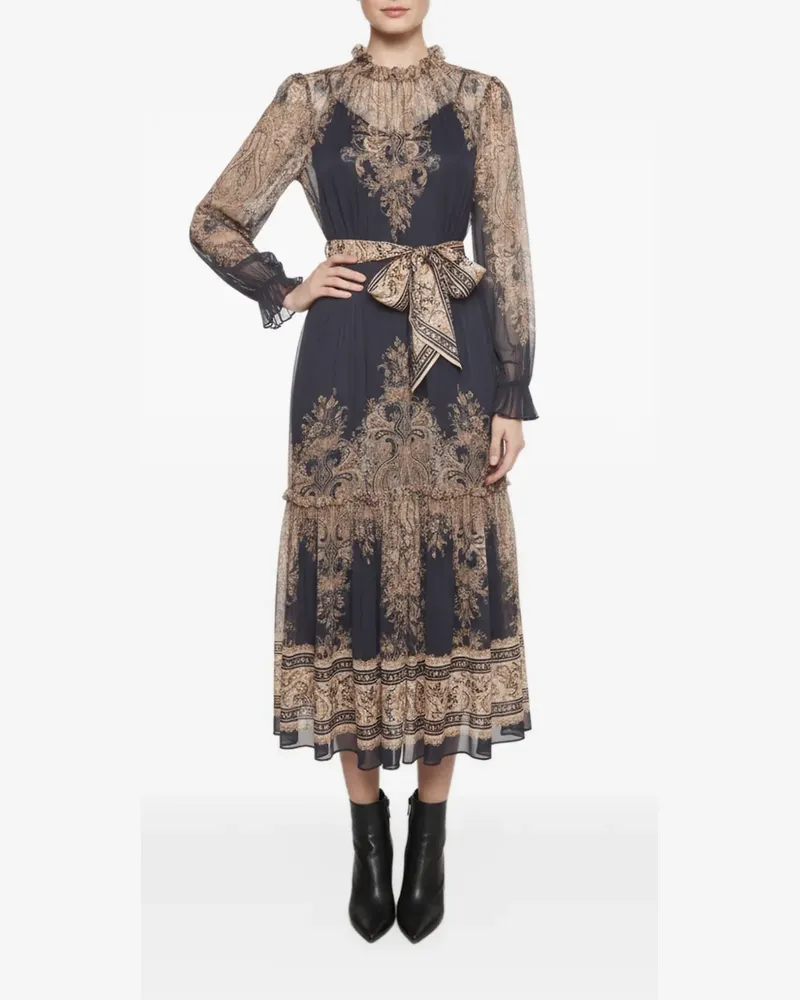 Zimmermann Natura garden-print midi dress - Blau Blau