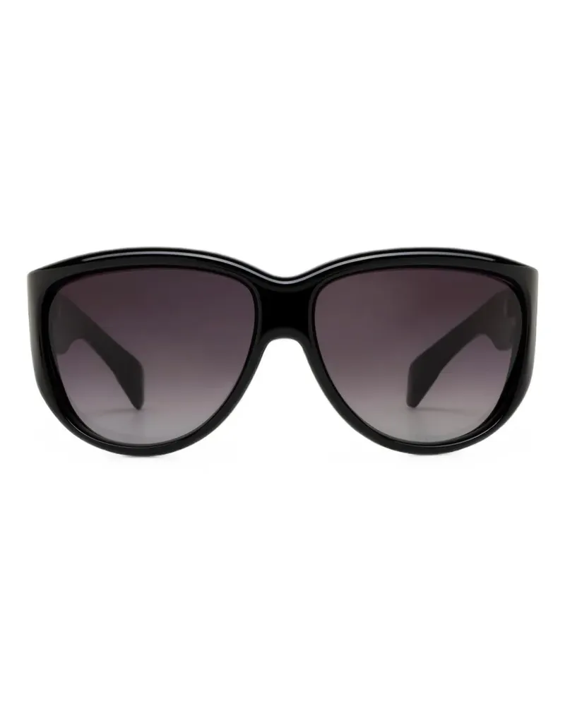 Jacques Marie Mage Runde Ravello Sonnenbrille - Schwarz Schwarz