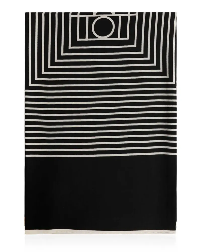 Totême Schal mit Monogramm - Schwarz Schwarz