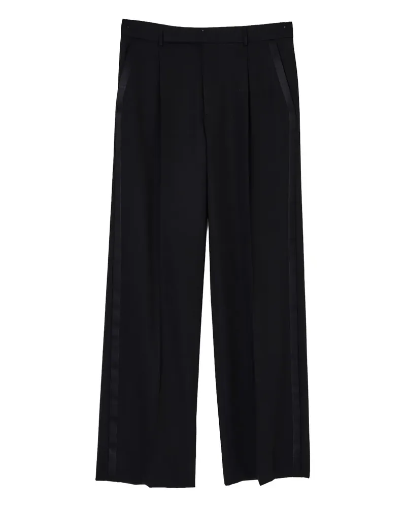 Emporio Armani Bundfaltenhose mit Seitenstreifen - Schwarz Schwarz