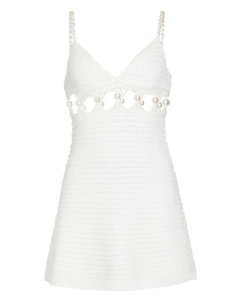 Retrofête Gehäkeltes Marlo Minikleid - Weiß Weiß