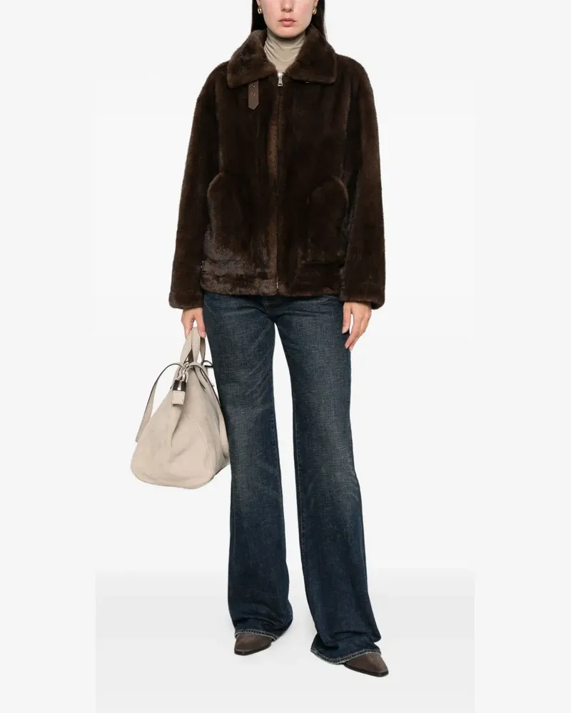 Bully faux-fur jacket - Braun Braun