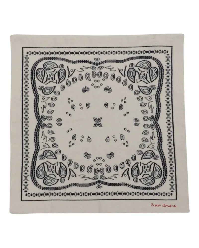 Giada Benincasa Mini Soho Wollschal mit Paisley-Print - Grau Grau