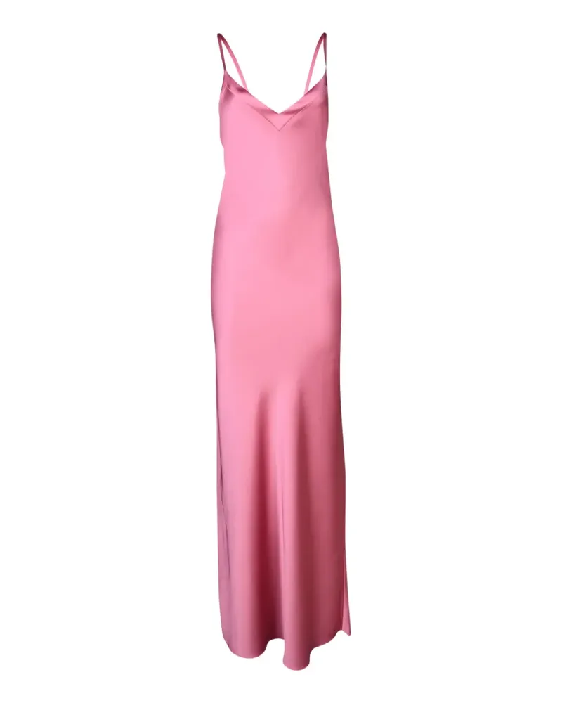 Blanca satin-finish V-neck maxi dress - Rosa Rosa