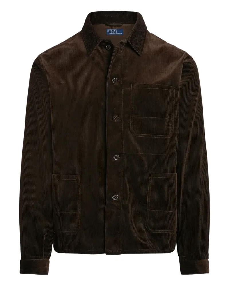 Ralph Lauren Cordjacke mit Knopfleiste - Braun Braun