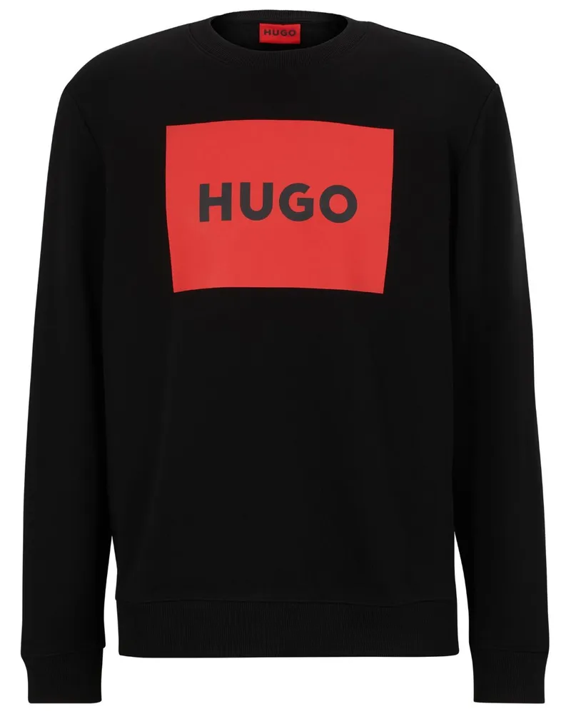 HUGO BOSS Sweatshirt mit Logo-Print - Schwarz Schwarz