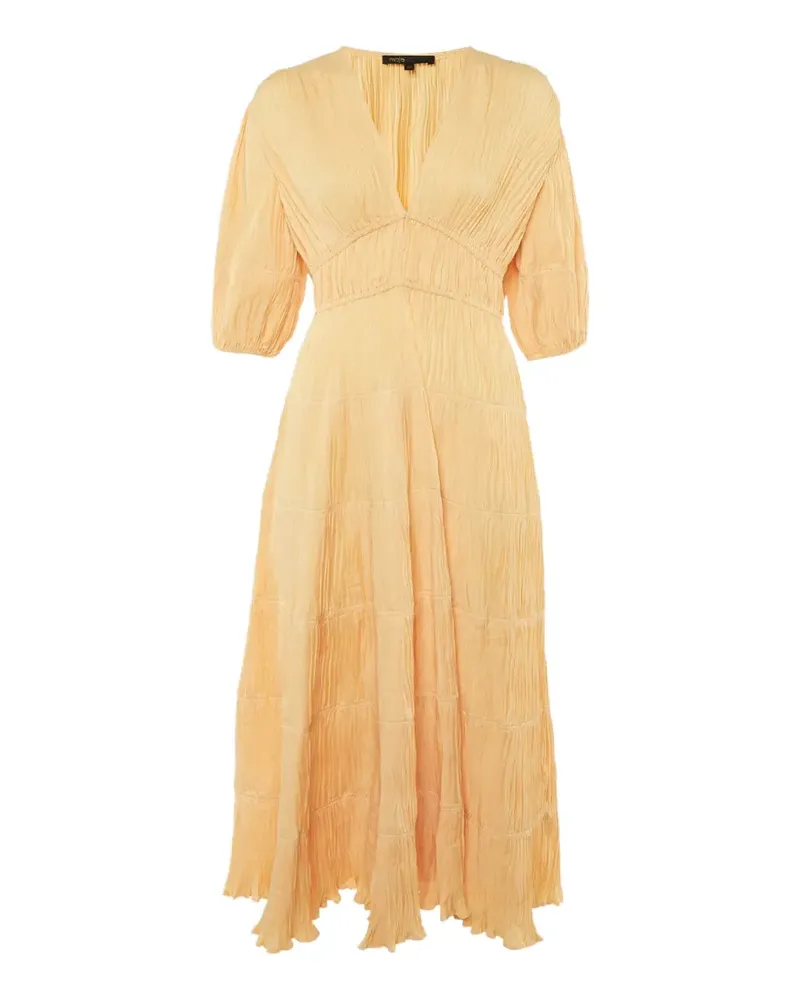 Maje V-neck midi dress - Gelb Gelb