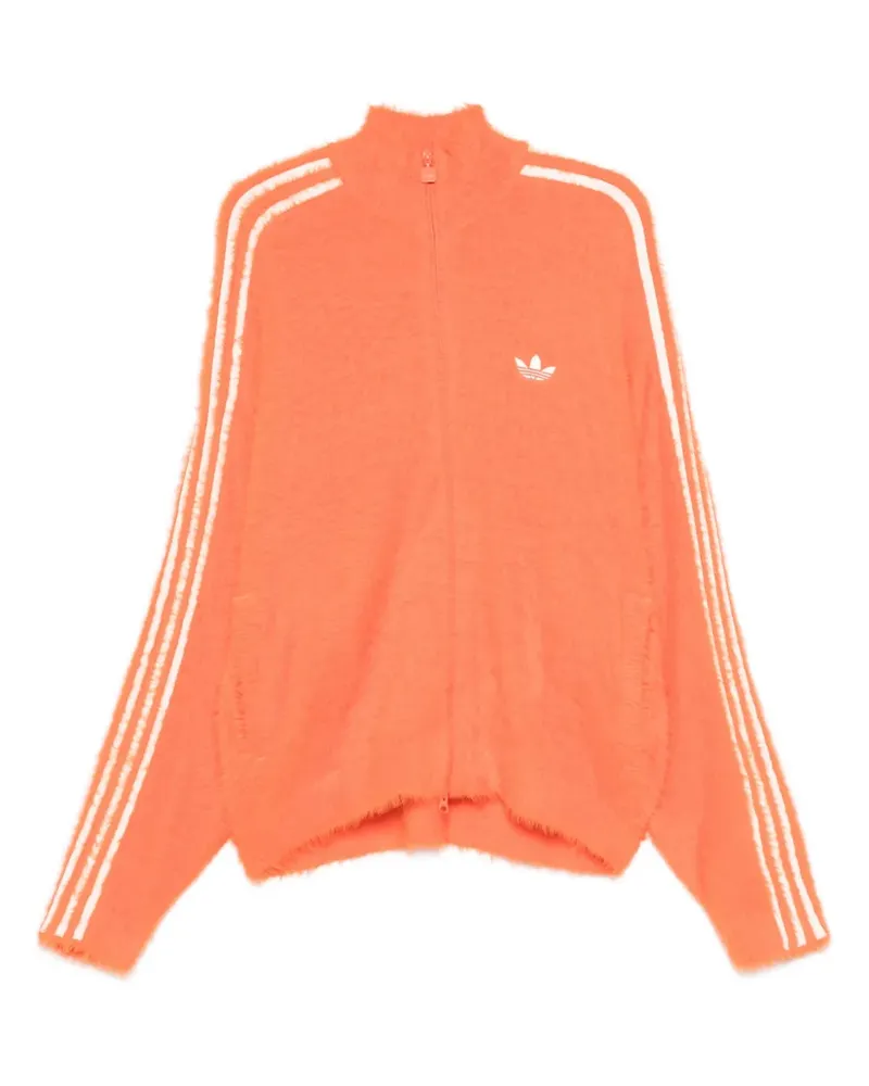 adidas Reißverschluss-Sweatshirt mit Streifen am Arm - Orange Orange
