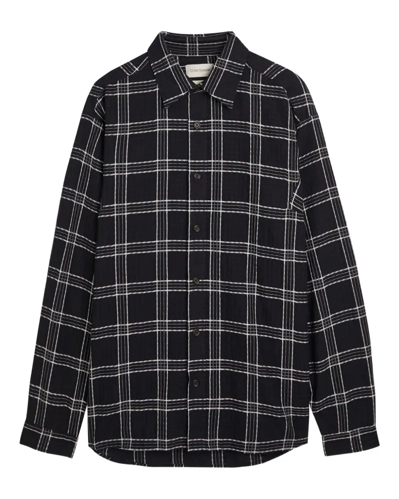 Oliver Spencer check-print shirt - Schwarz Schwarz