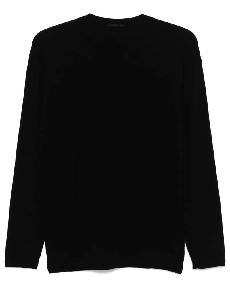 TRANSIT Pullover mit Rundhalsausschnitt - Schwarz Schwarz