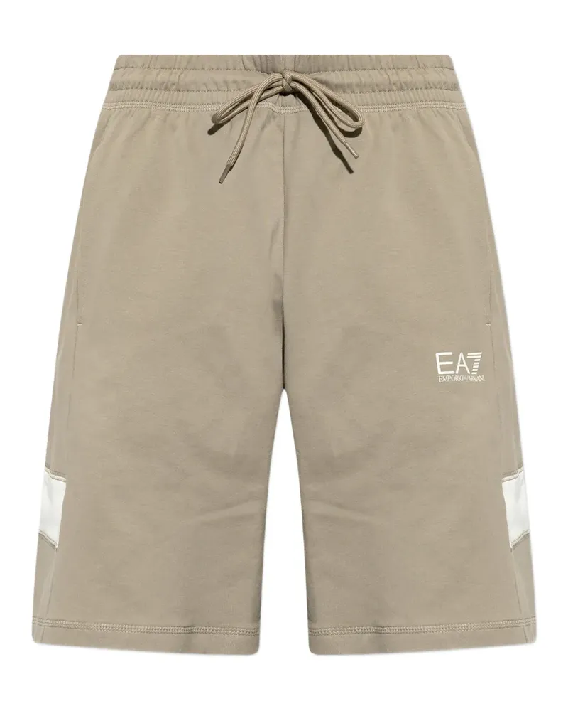 EA7 Joggingshorts mit Logo-Print - Nude Nude