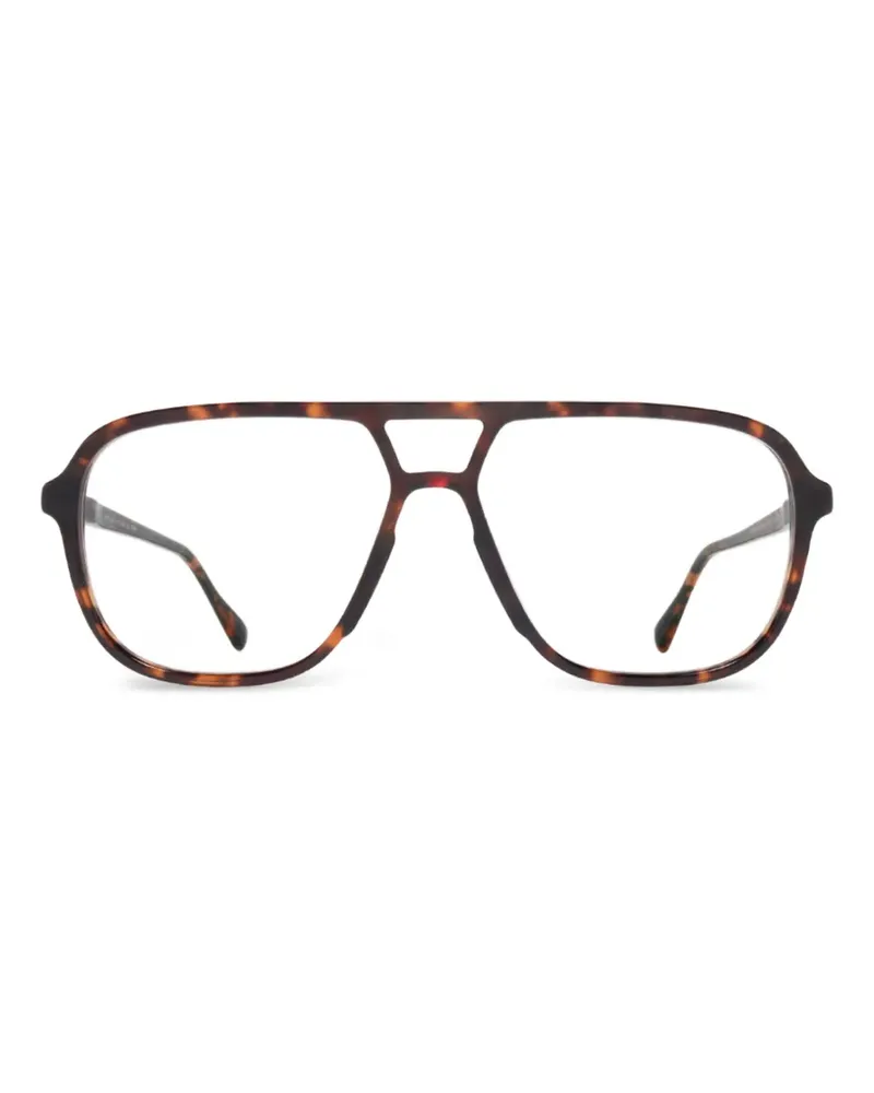 Mykita Kami pilot-frame glasses - Braun Braun