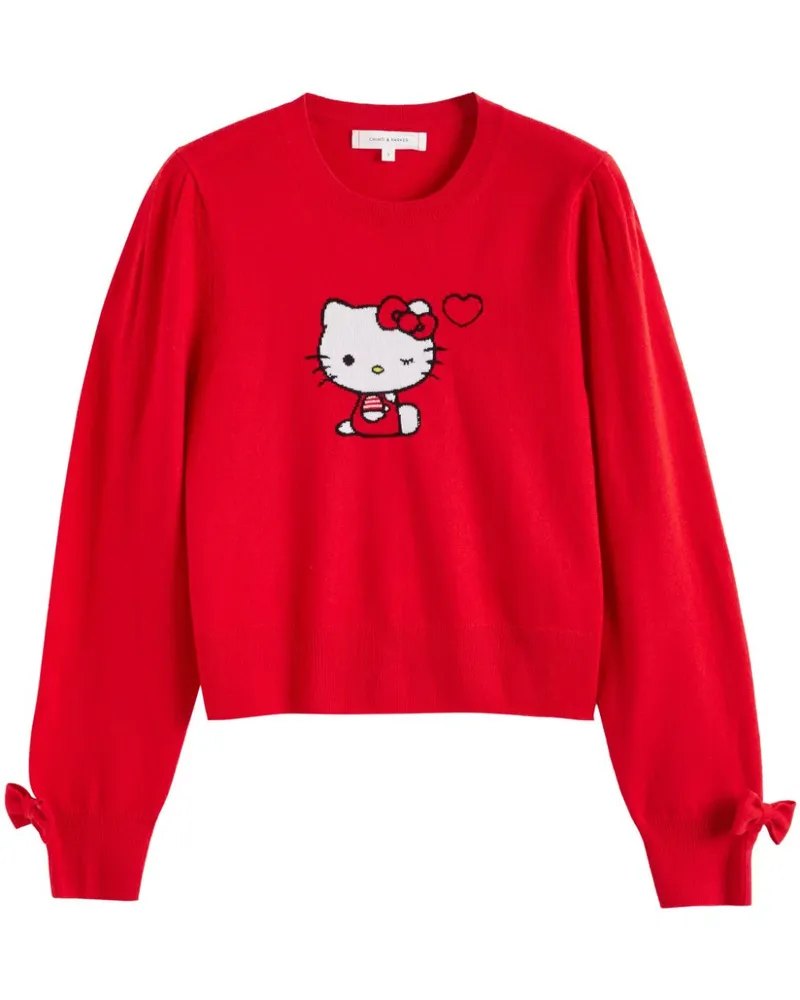 Chinti & Parker Hello Kitty Bow Pullover - Rot Rot