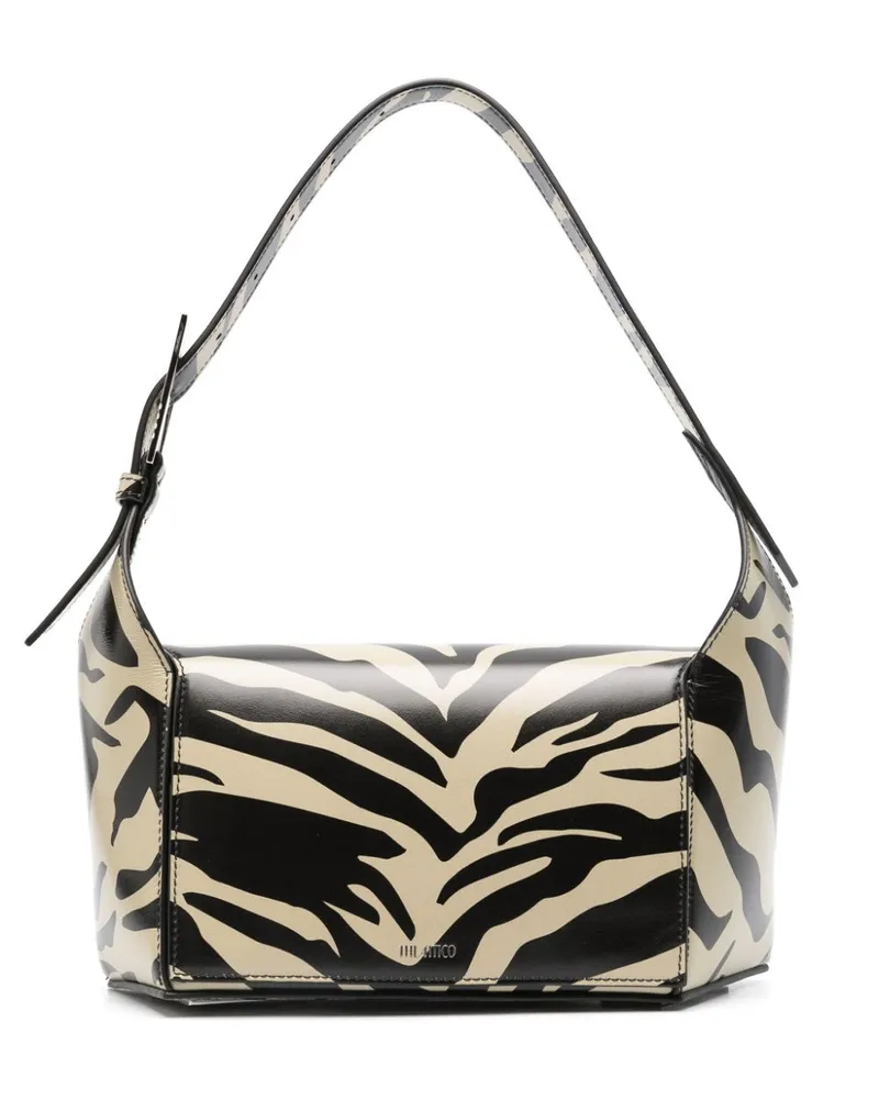 ATTICO 7/7 zebra-print shoulder bag Schwarz