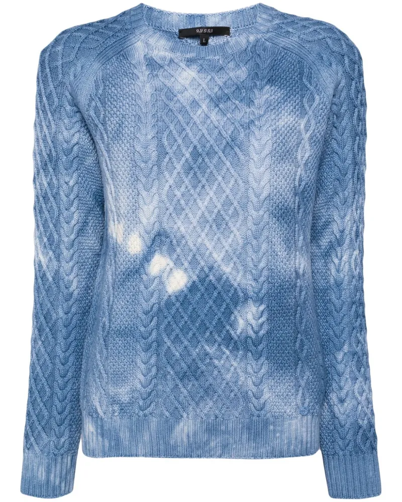 Gucci Pullover mit Zopfmuster - Blau Blau