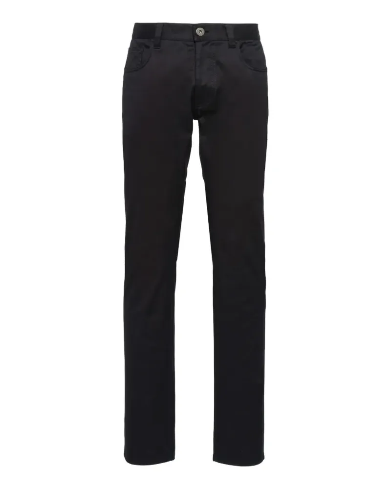 Prada Gerade Jeans im Five-Pocket-Design - Schwarz Schwarz