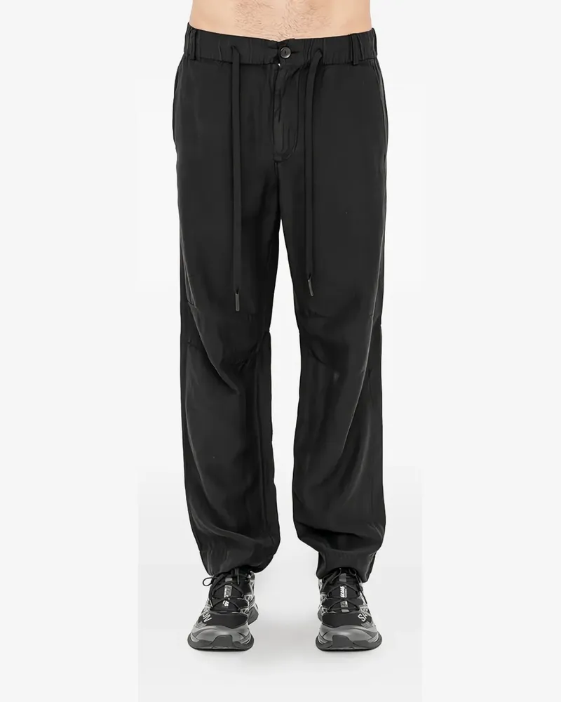 Andrea Ya'aqov Cropped-Hose mit Kordelzug - Schwarz Schwarz