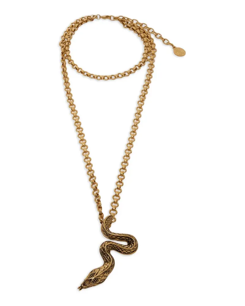 Roberto Cavalli Halskette mit Schlangenanhänger - Gold Gold
