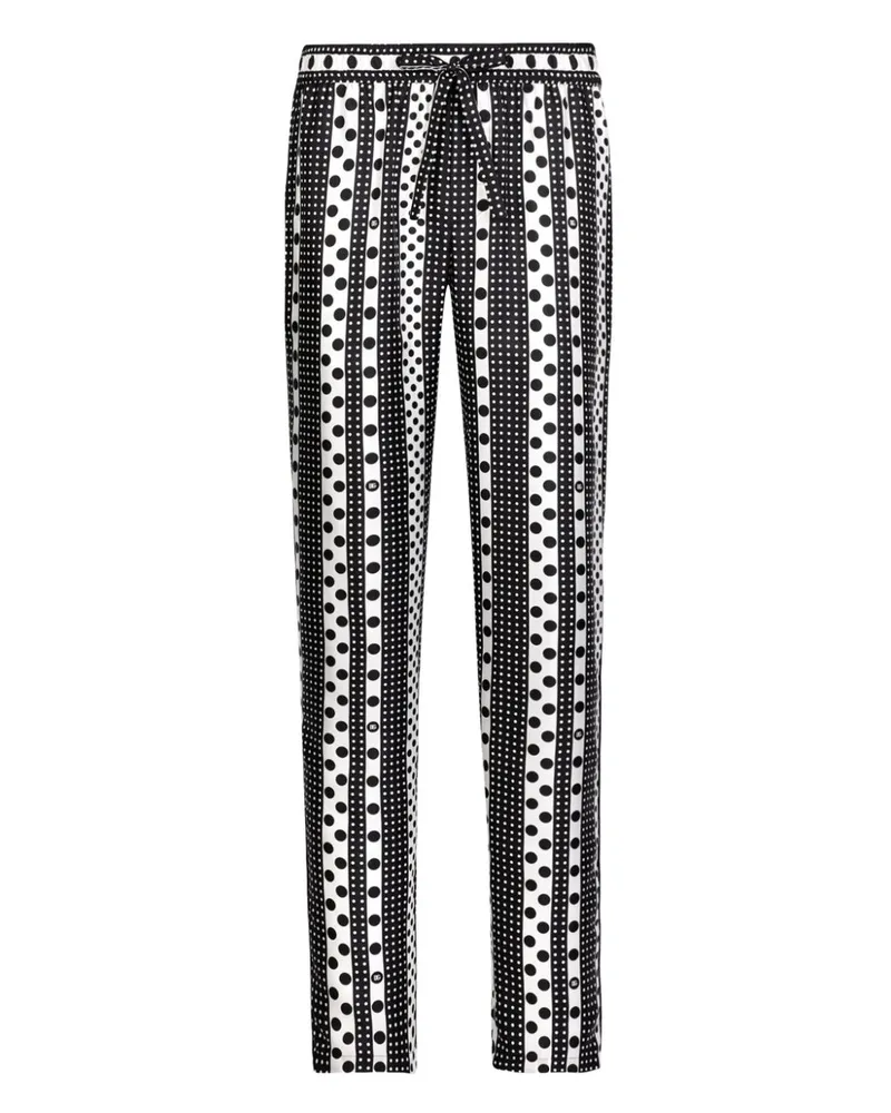 Dolce & Gabbana Pyjama-Hose aus Seide mit Polka Dots - Schwarz Schwarz