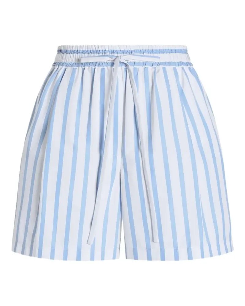 Dolce & Gabbana Gestreifte Shorts mit Kordelzug - Weiß Weiß