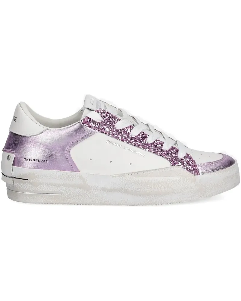 Crime Sneakers mit Einsätzen im Glitzer-Look - Violett Violett