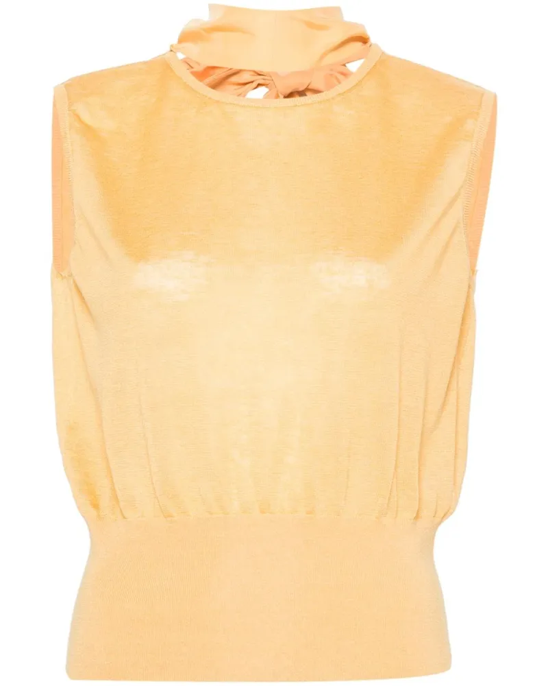 Fabiana Filippi Top mit V-Rückenausschnitt - Gelb Gelb