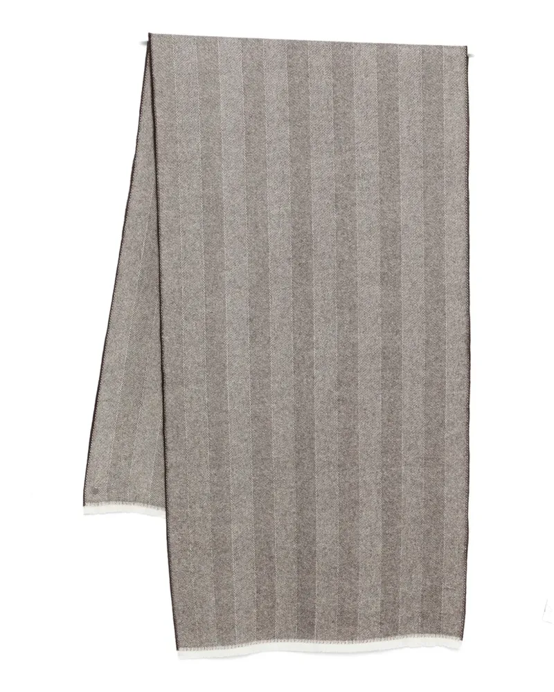 Corneliani striped scarf - Braun Braun
