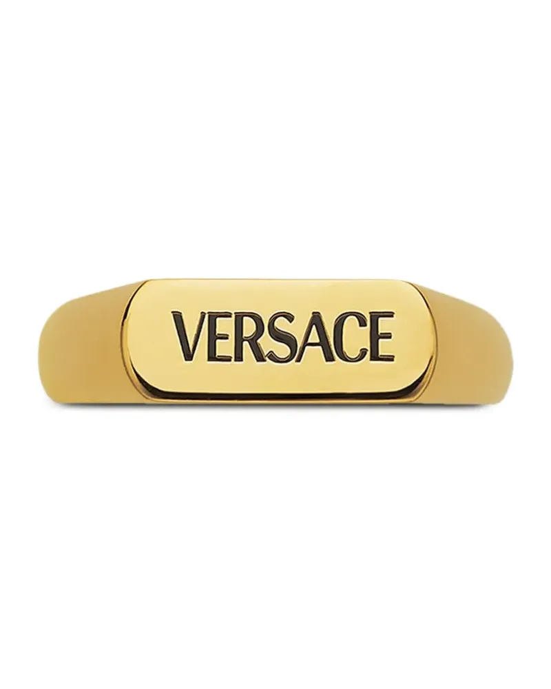 Versace Ring mit Logo-Gravur - Gold Gold