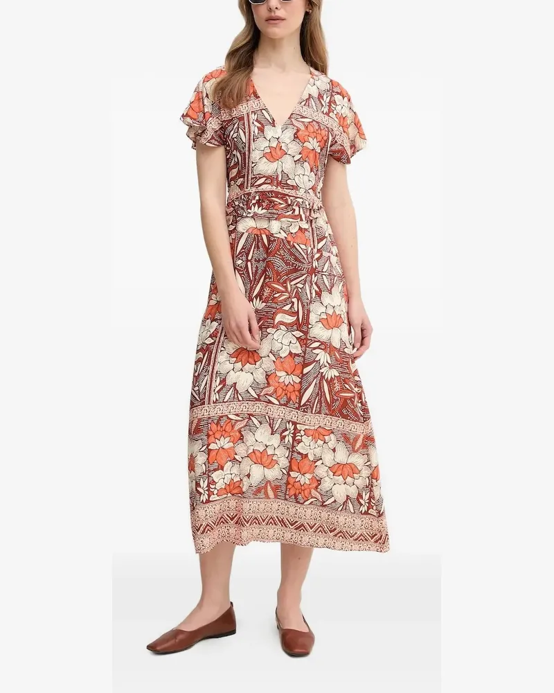 Hoss Intropia Maxikleid mit Blumen-Print - Braun Braun