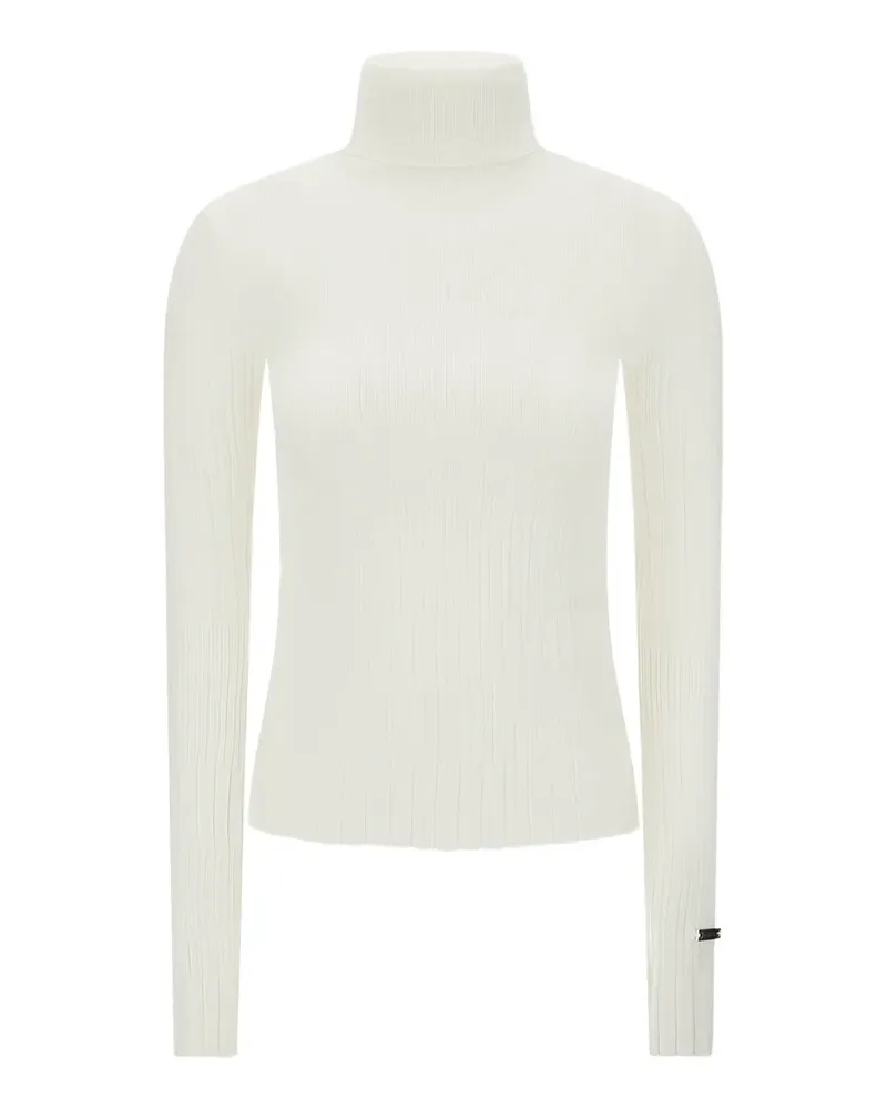 Iceberg Gerippter Rollkragenpullover - Weiß Weiß