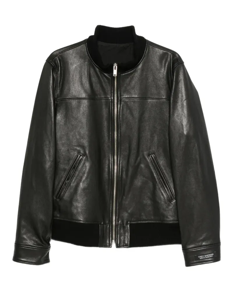 Undercover x Cindy Sherman Lederjacke mit grafischem Print - Schwarz Schwarz